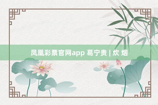 凤凰彩票官网app 葛宁贵 | 炊 烟