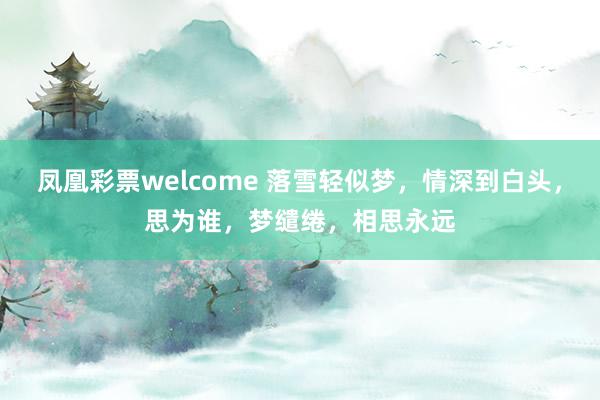 凤凰彩票welcome 落雪轻似梦，情深到白头，思为谁，梦缱绻，相思永远