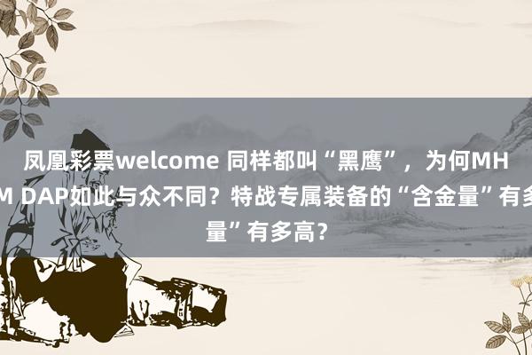 凤凰彩票welcome 同样都叫“黑鹰”，为何MH-60M DAP如此与众不同？特战专属装备的“含金量”有多高？