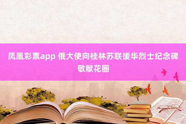 凤凰彩票app 俄大使向桂林苏联援华烈士纪念碑敬献花圈