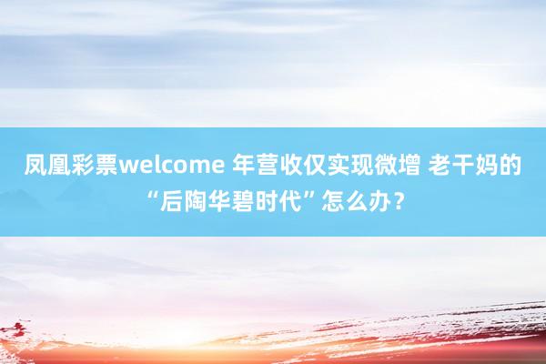 凤凰彩票welcome 年营收仅实现微增 老干妈的“后陶华碧时代”怎么办？