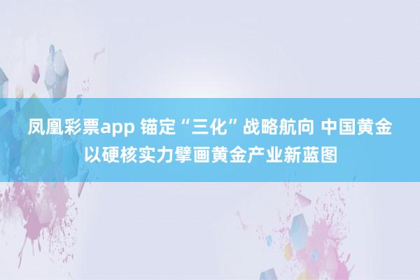 凤凰彩票app 锚定“三化”战略航向 中国黄金以硬核实力擘画黄金产业新蓝图