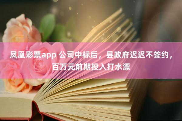 凤凰彩票app 公司中标后，县政府迟迟不签约，百万元前期投入打水漂