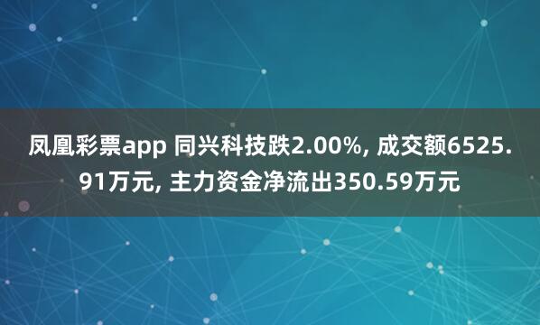 凤凰彩票app 同兴科技跌2.00%, 成交额6525.91万元, 主力资金净流出350.59万元