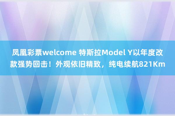 凤凰彩票welcome 特斯拉Model Y以年度改款强势回击！外观依旧精致，纯电续航821Km