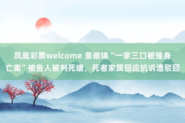 凤凰彩票welcome 景德镇“一家三口被撞身亡案”被告人被判死缓,死者家属回应抗诉遭驳回
